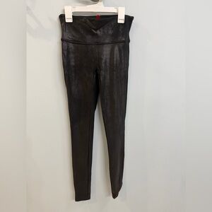 SPANX Faux Leather Black Leggings Sz S